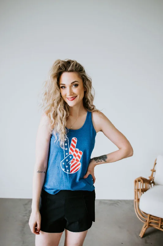 Patriotic Peace Graphic Tank