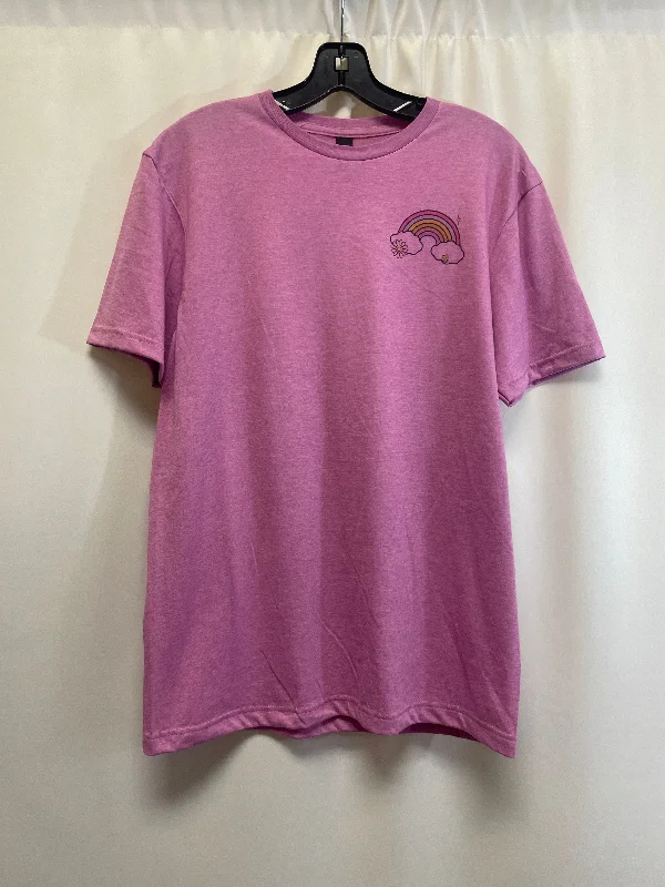 Top Short Sleeve By Gildan In Purple, Size: M