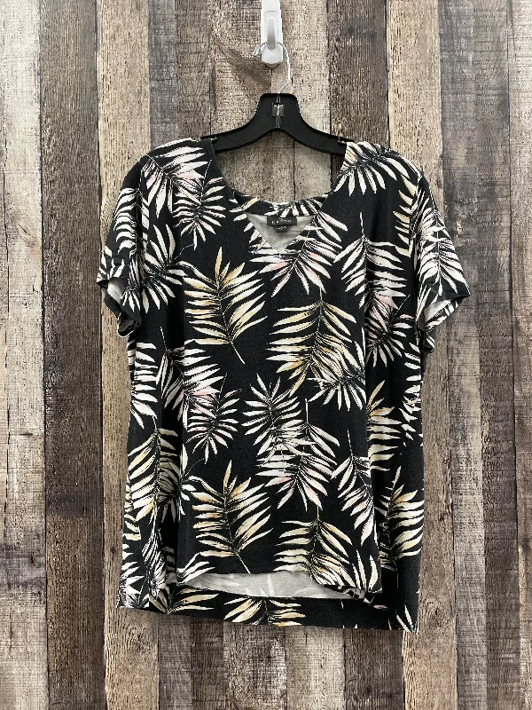 Top Short Sleeve By J. Jill In Black, Size: L