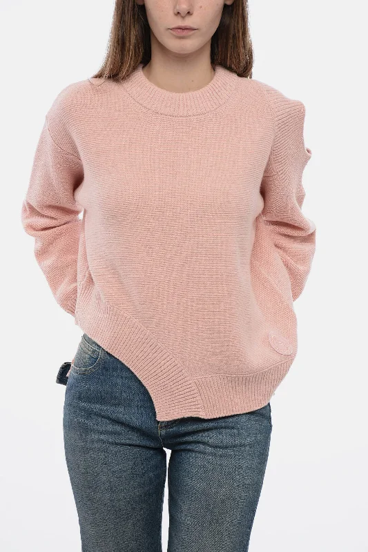 Stella McCartney Crew Neck Cashmere Blend Sweater with Cut-outs