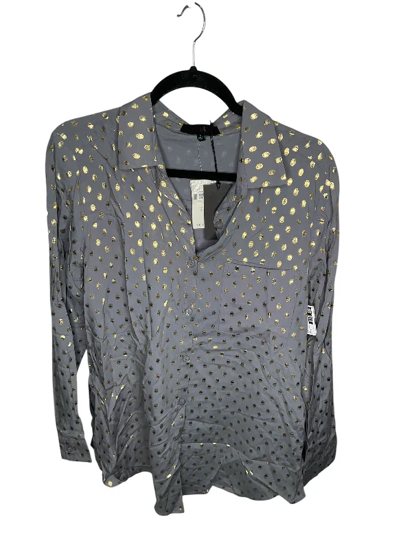 Top Long Sleeve By Anthropologie In Grey, Size: S