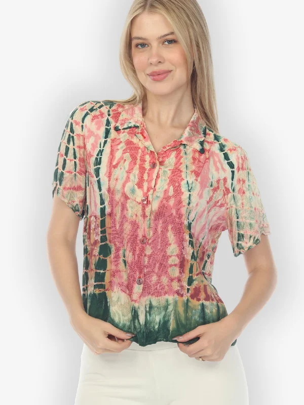 Watermelon Seaweed Bamboo Tie Dye Shirt