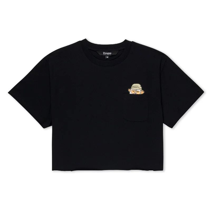 Nermal S Thompson Cropped Baby Pocket Tee (Black)